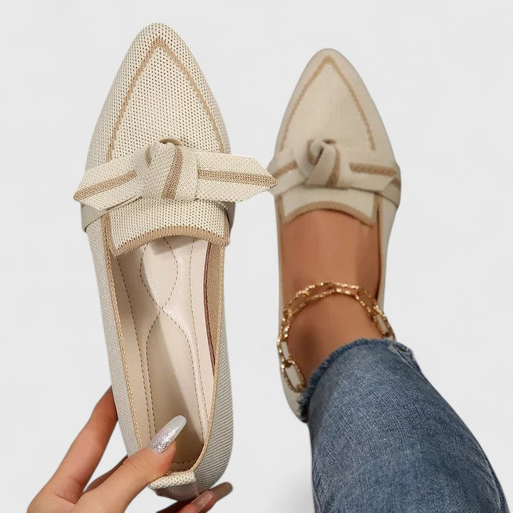 Women's Orthopedic Pointed Toe Loafer Shoes Slip-On Knot
