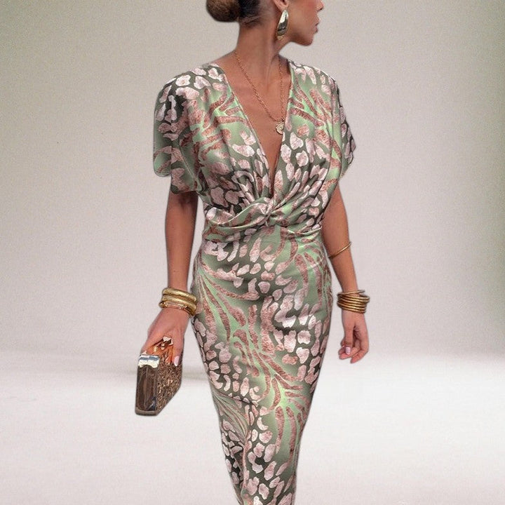 Women's Wedding Guest Wrap Maxi Dress