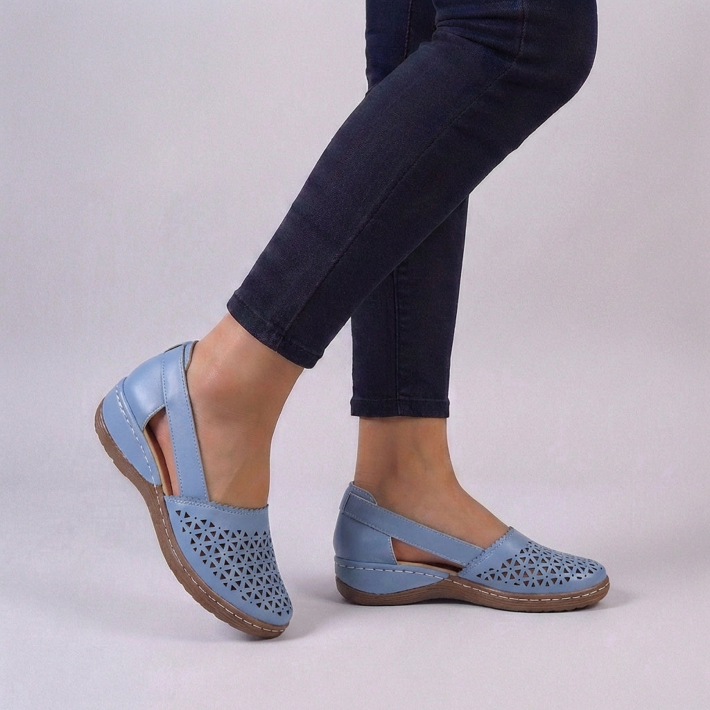 Women's Wide Fit Bunion Shoes Cutout Slip-On Shoes