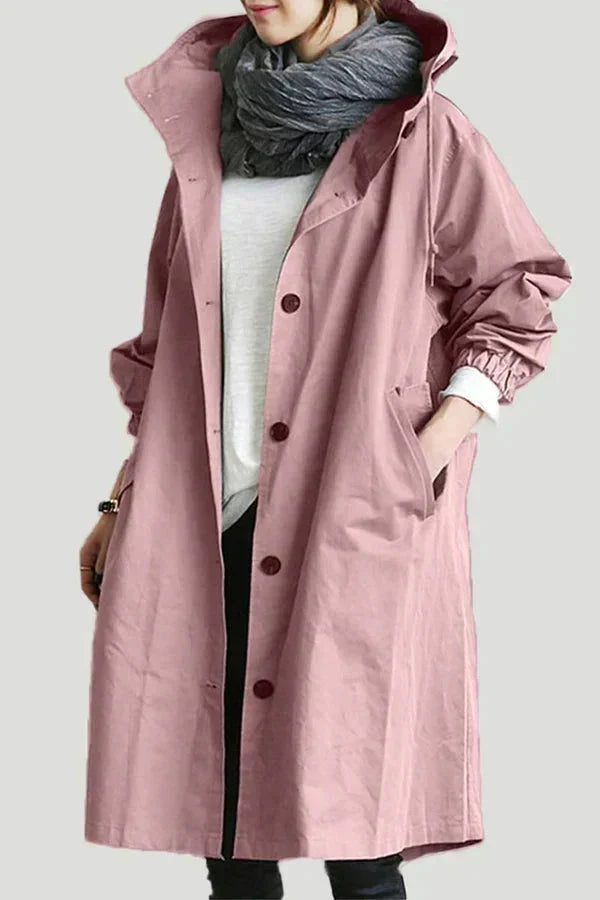Women's Waterproof Hooded Oversized Trench Coat