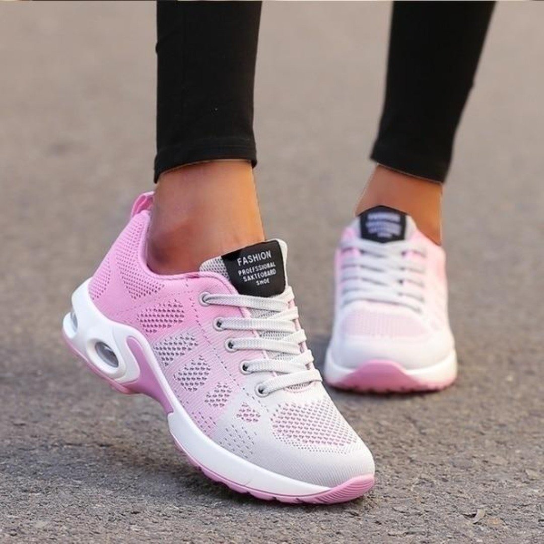 Women's Orthopedic Air Cushion Mesh Lace-Up Trainers