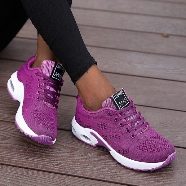 Women's Orthopedic Air Cushion Mesh Lace-Up Trainers