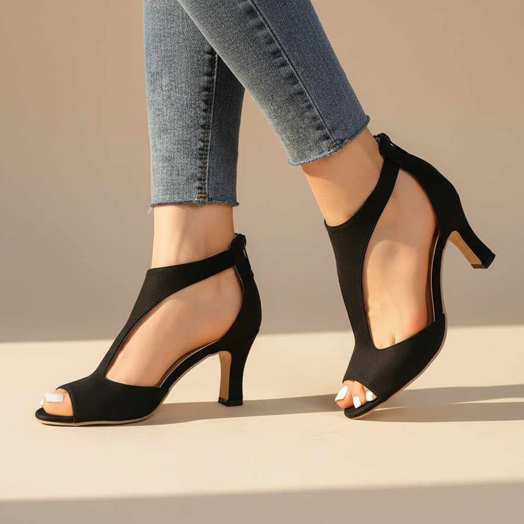 Women's Supportive Orthopaedic Peep Toe Heels