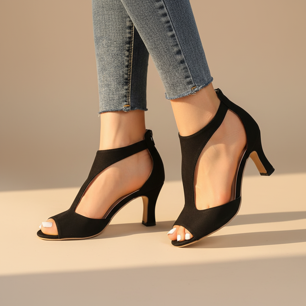 Women's Supportive Orthopaedic Peep Toe Heels