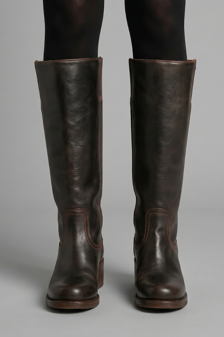 Women's Orthopaedic Round Toe Mid-Calf Block Heel Boots