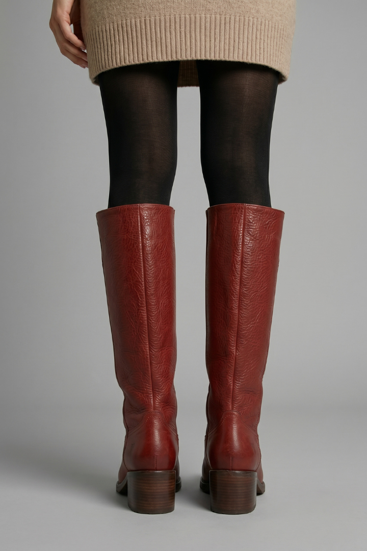Women's Orthopaedic Round Toe Mid-Calf Block Heel Boots