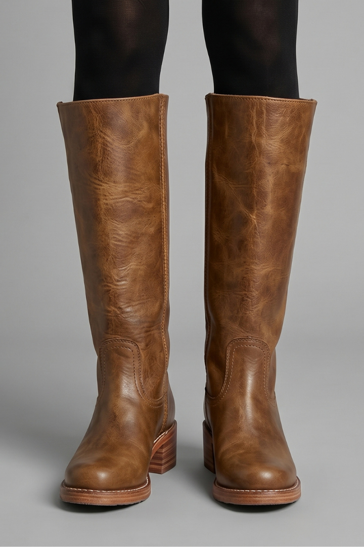 Women's Orthopaedic Round Toe Mid-Calf Block Heel Boots