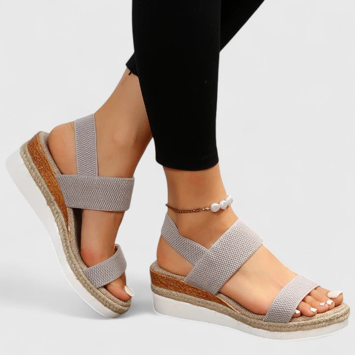 Women's Orthopaedic Espadrille Wedge Sandals Crisscross Strap