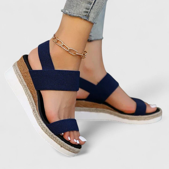 Women's Orthopaedic Espadrille Wedge Sandals Crisscross Strap