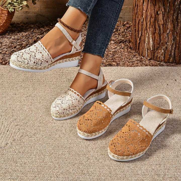 Women's Orthopedic Crochet Espadrille Sandals Adjustable