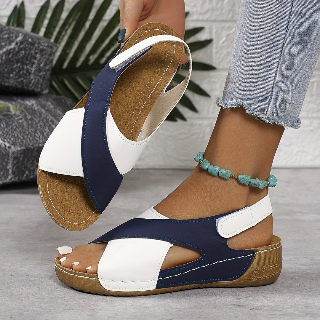 Women's Orthopedic Cross Strap Sandals Slingback Flat