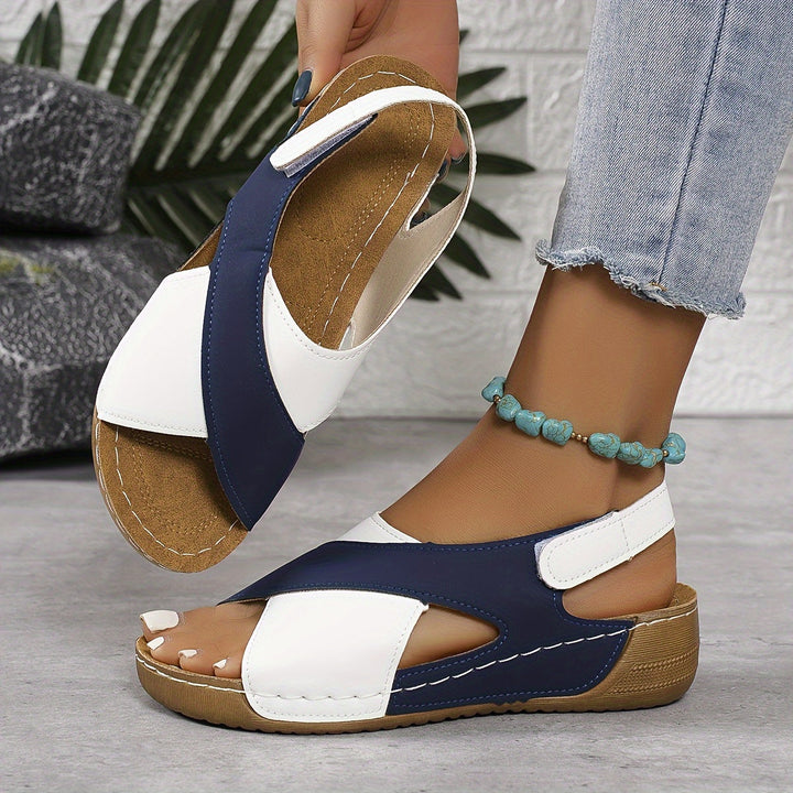 Women's Orthopedic Cross Strap Sandals Slingback Flat