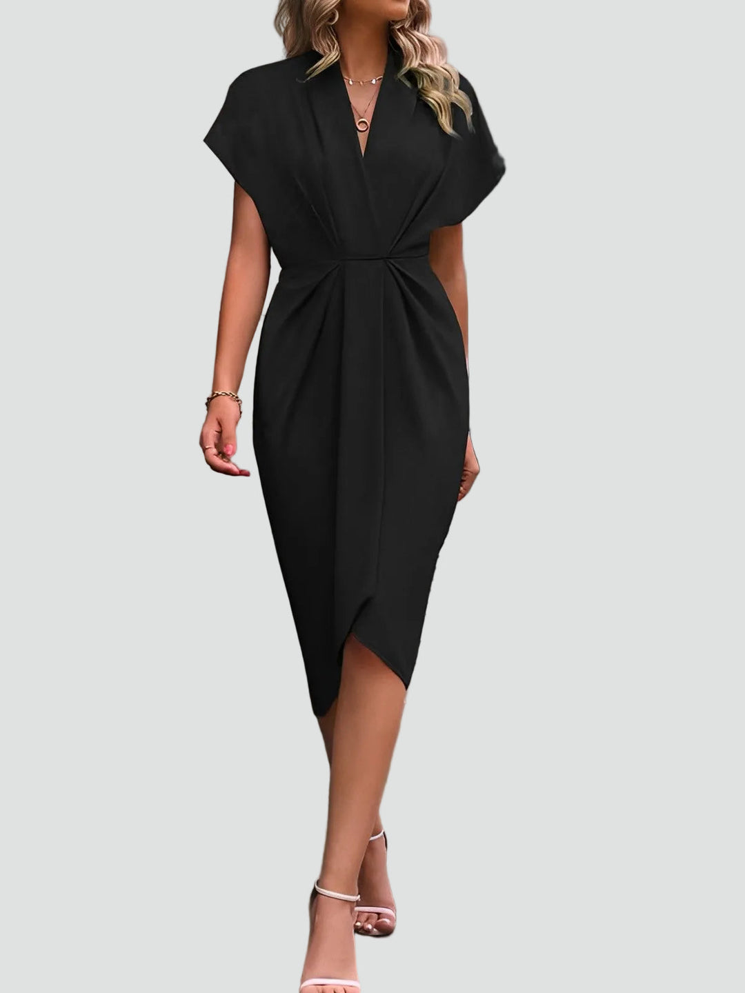 Women's Wrap Dress Regular Fit Soft Flattering Fit