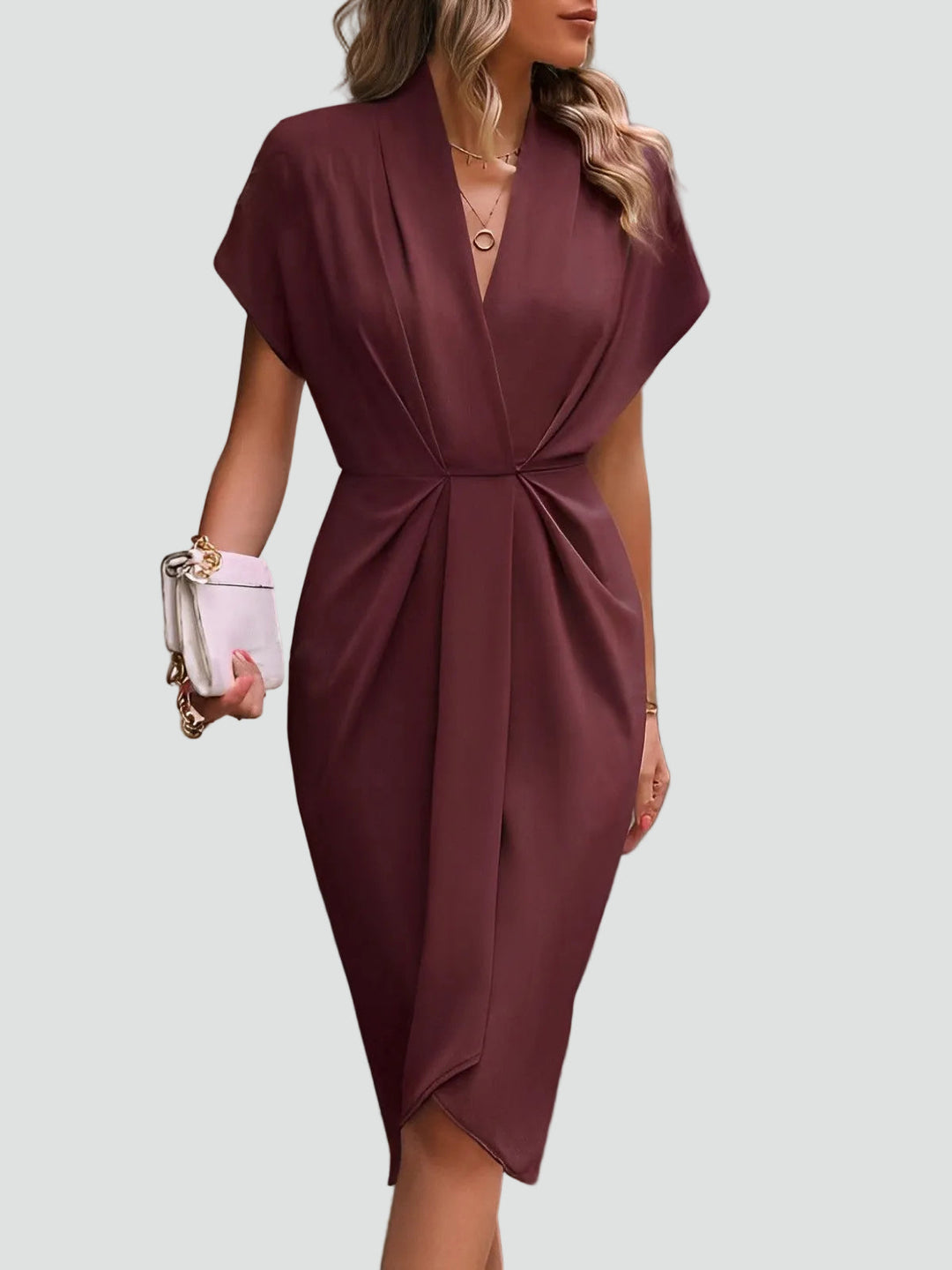 Women's Wrap Dress Regular Fit Soft Flattering Fit
