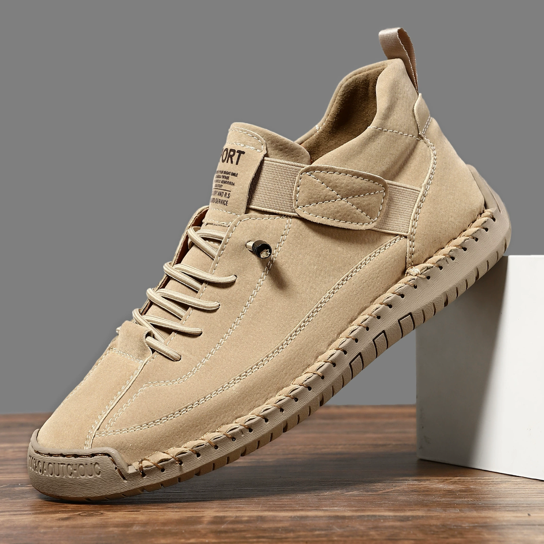 Women's Orthopedic Leather Trainers Lace Up Wide Fit