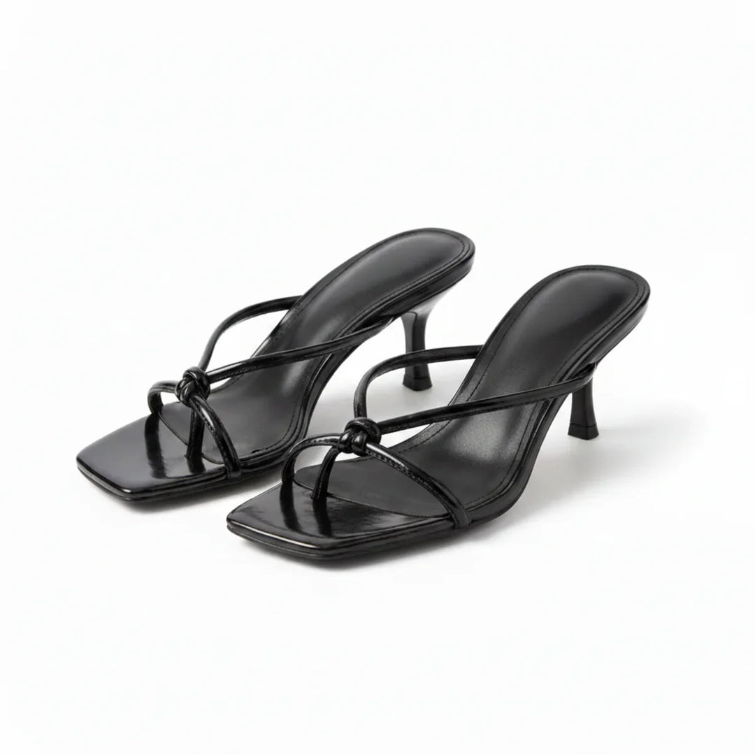 Women’s Orthopaedic Heeled Sandals – Elegant Knot Strap Fit