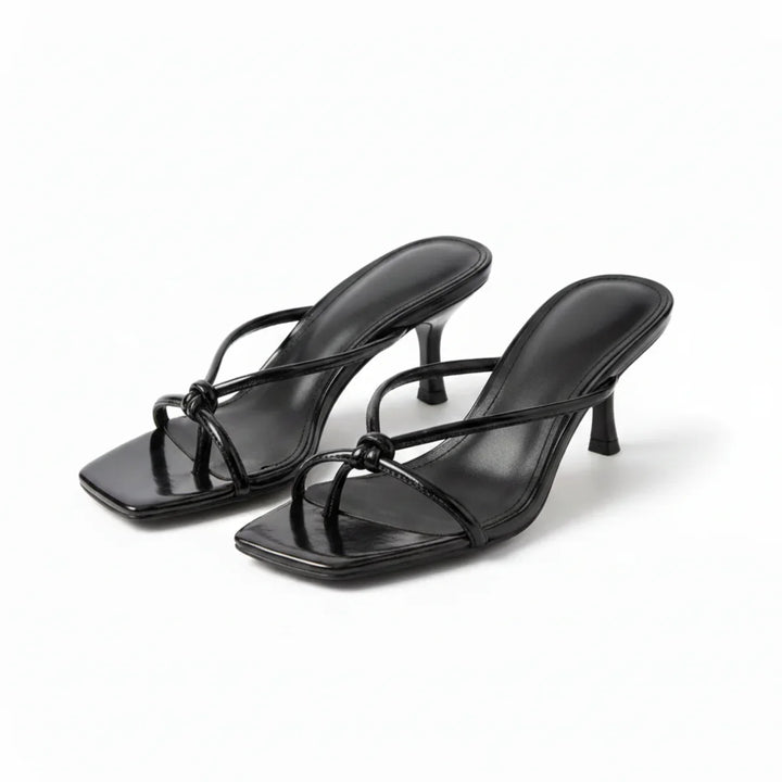 Women’s Orthopaedic Heeled Sandals – Elegant Knot Strap Fit