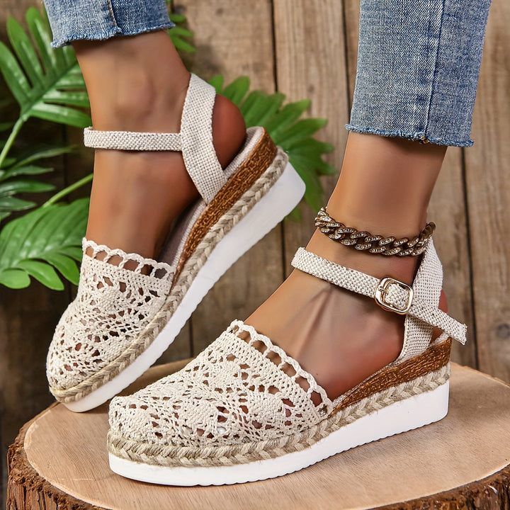 Women's Orthopedic Crochet Espadrille Sandals Adjustable