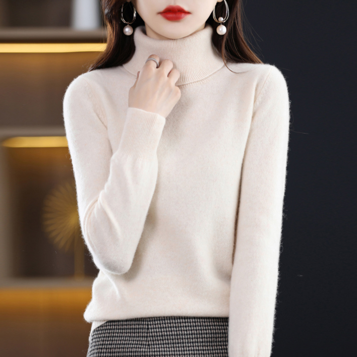 Women's Cashmere Roll Neck Long Sleeve Jumper