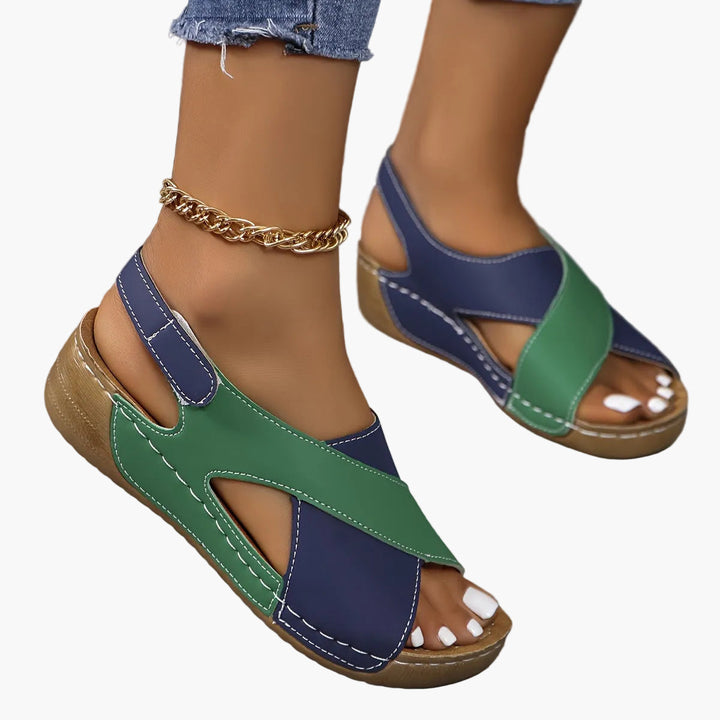 Women's Orthopedic Cross Strap Sandals Slingback Flat