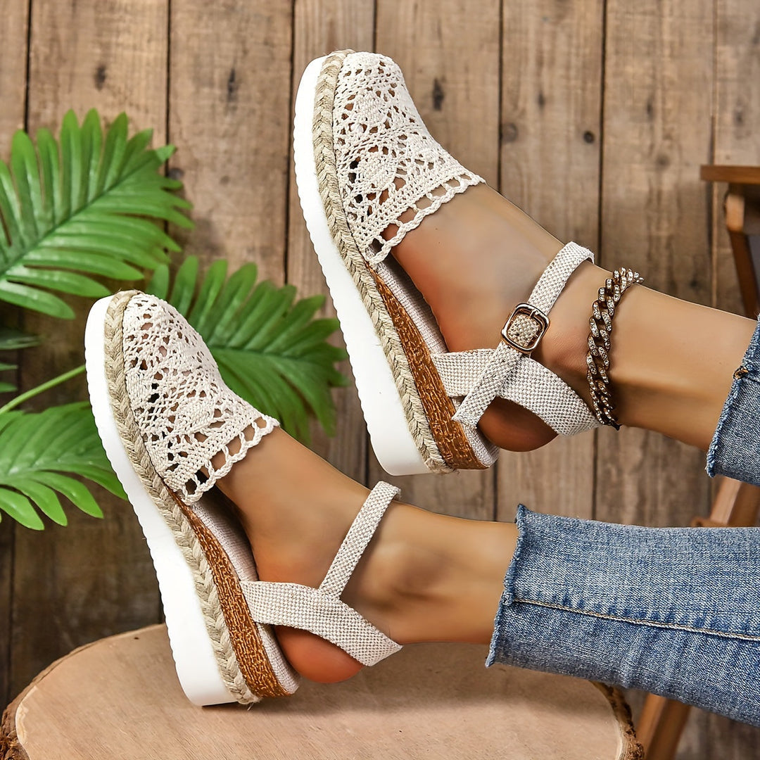 Women's Orthopedic Crochet Espadrille Sandals Adjustable