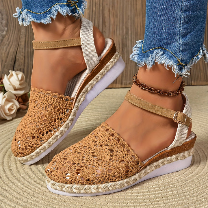 Women's Orthopedic Crochet Espadrille Sandals Adjustable