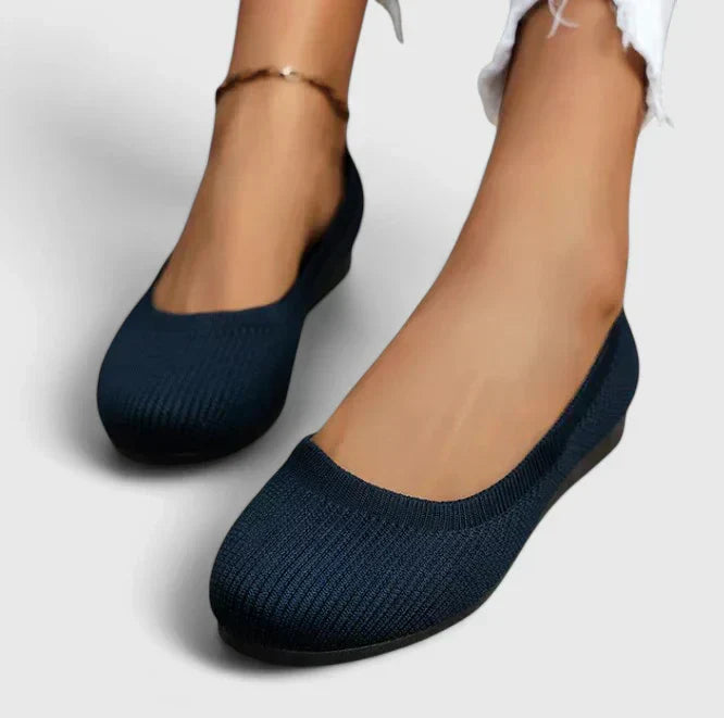 Women's Orthopedic Knit Ballet Flat Shoes Slip-On