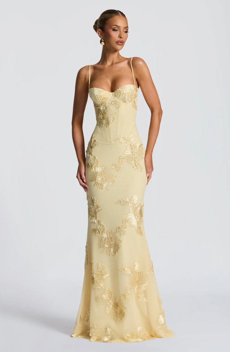 Women's Figure-Hugging Spaghetti Strap Evening Maxi Dress
