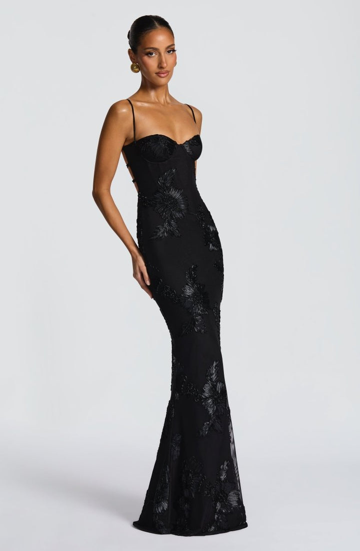 Women's Figure-Hugging Spaghetti Strap Evening Maxi Dress