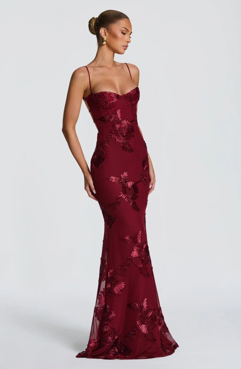 Women's Figure-Hugging Spaghetti Strap Evening Maxi Dress