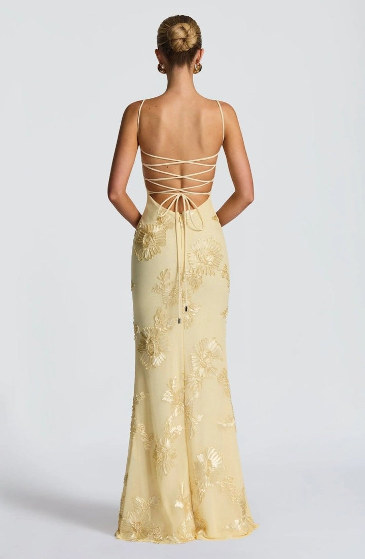 Women's Figure-Hugging Spaghetti Strap Evening Maxi Dress