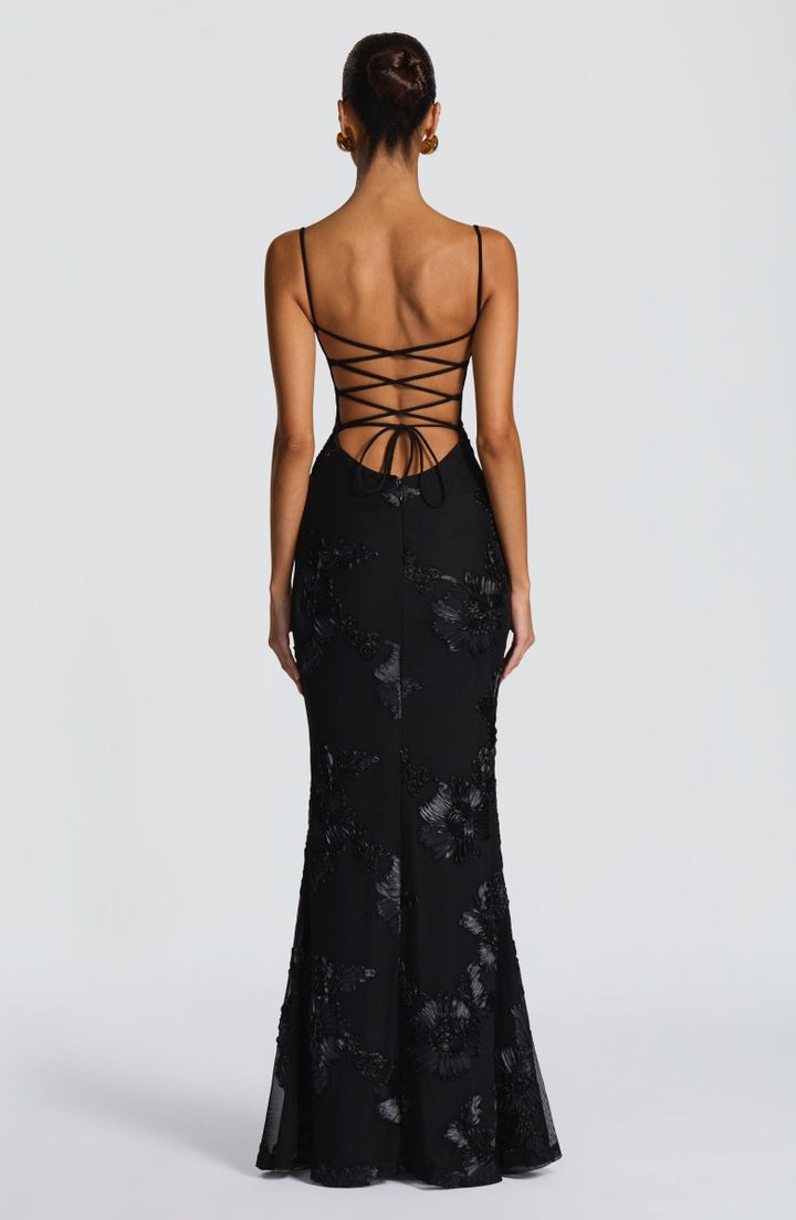 Women's Figure-Hugging Spaghetti Strap Evening Maxi Dress