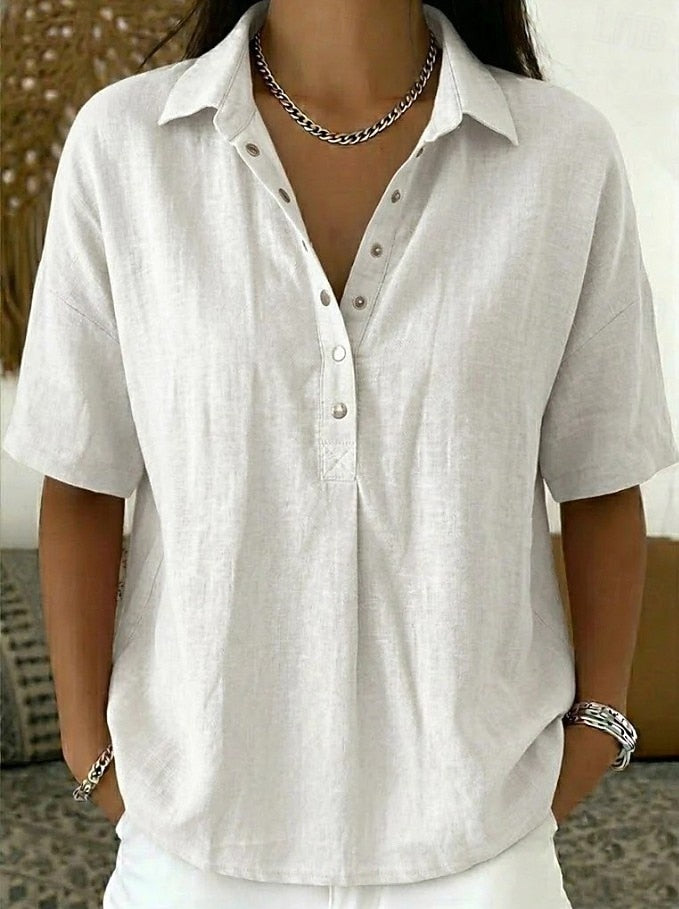 Women's Casual Button-Up Collar Shirt