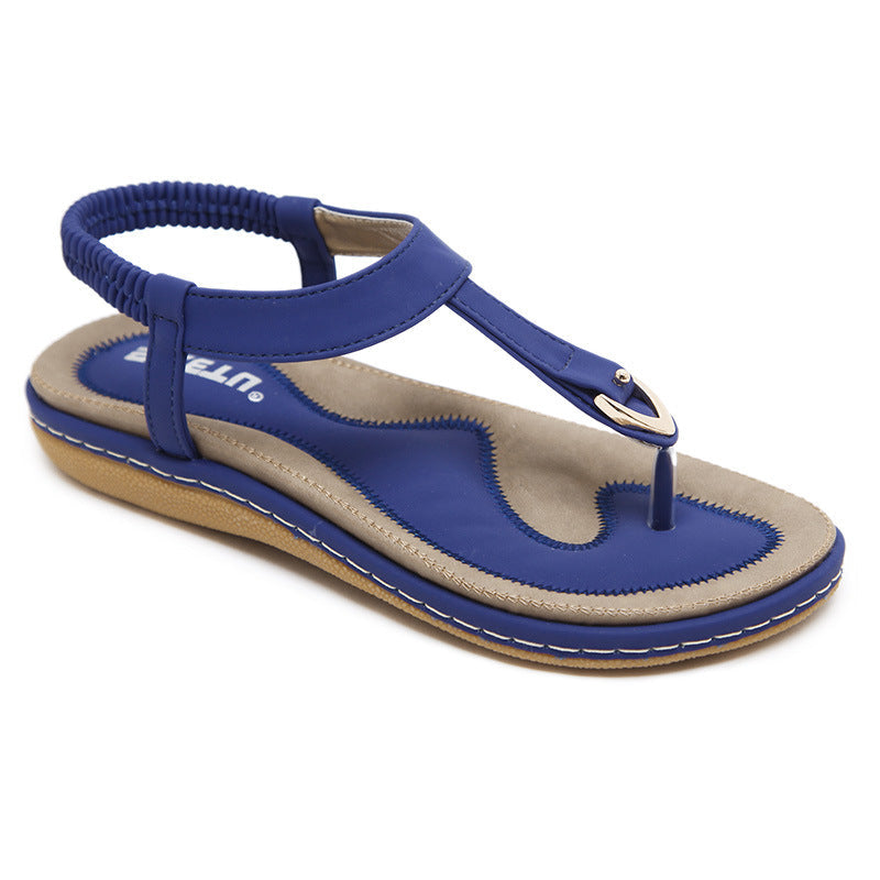 Women's Orthopaedic T-Bar Thong Elastic Slingback Flat Sandals