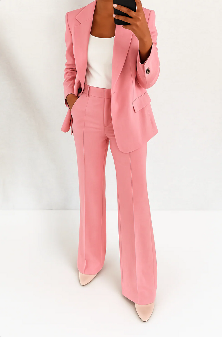 Women's Two-Piece Blazer and Trousers Suit Set