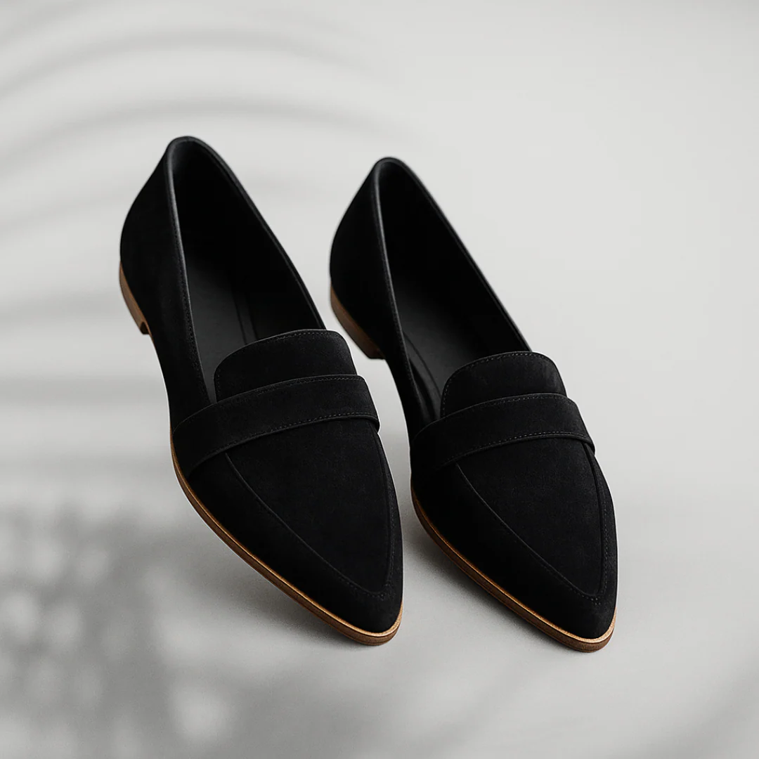 Women's Orthopedic Suede Pointed Toe Loafer Mule Slip-On Shoes