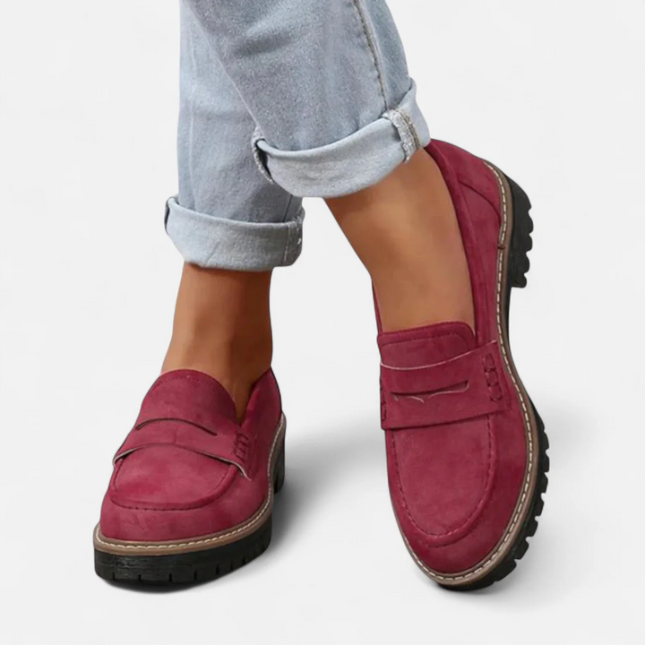 Women's Suede Penny Loafer Orthopaedic Moccasins