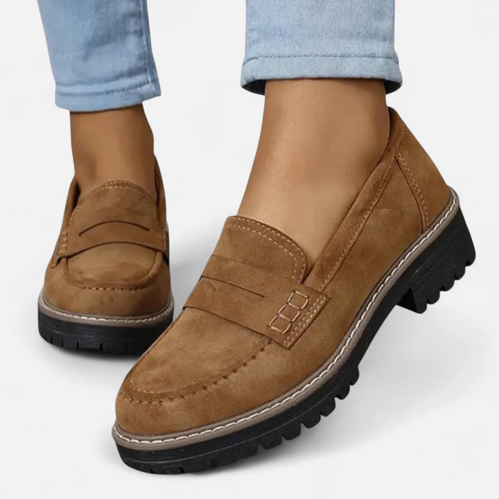 Women's Suede Penny Loafer Orthopaedic Moccasins