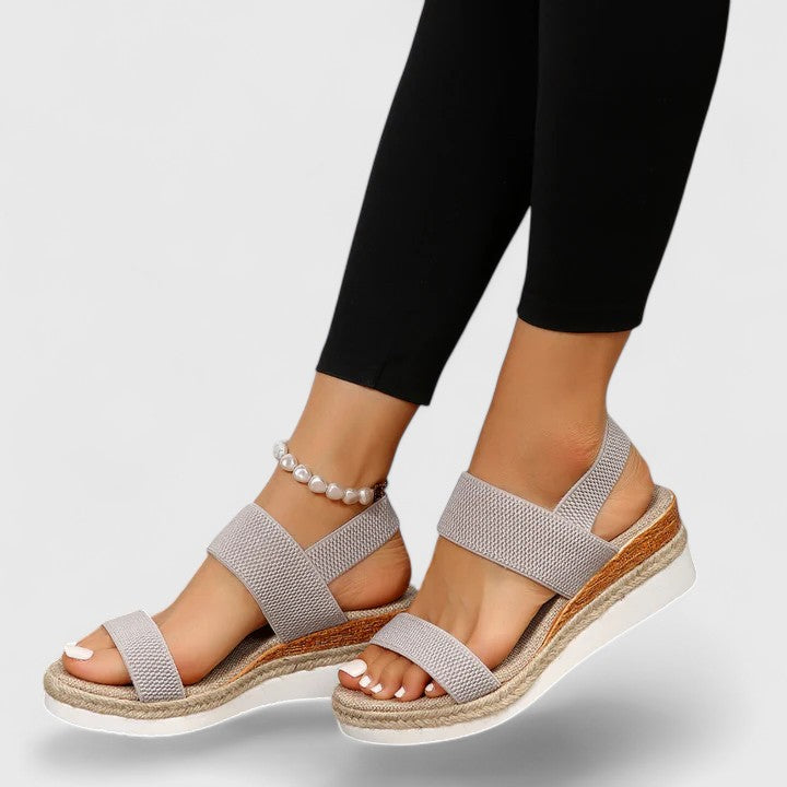 Women's Orthopaedic Espadrille Wedge Sandals Crisscross Strap
