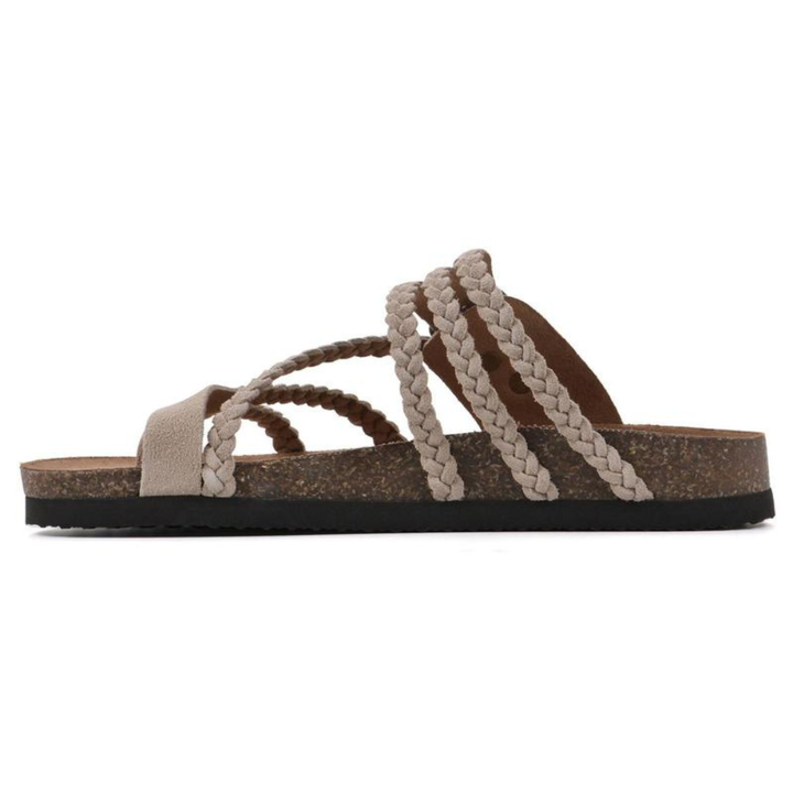 Women's Orthopaedic Braided Toe Loop Sandals Buckle Strap