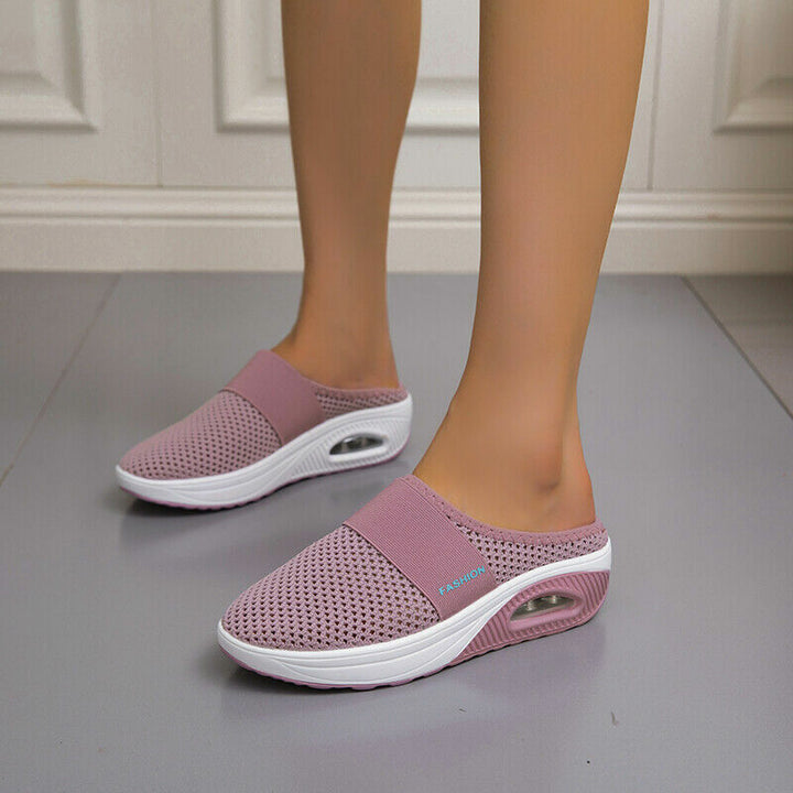 Women's Orthopaedic Mesh Slip-On Air Cushion Rocker Sole Shoes
