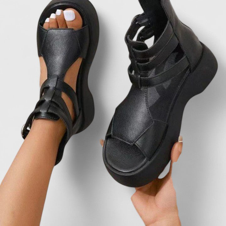Women's Orthopaedic Multi-Strap Gladiator Sandals Platform