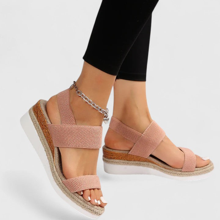Women's Orthopaedic Espadrille Wedge Sandals Crisscross Strap