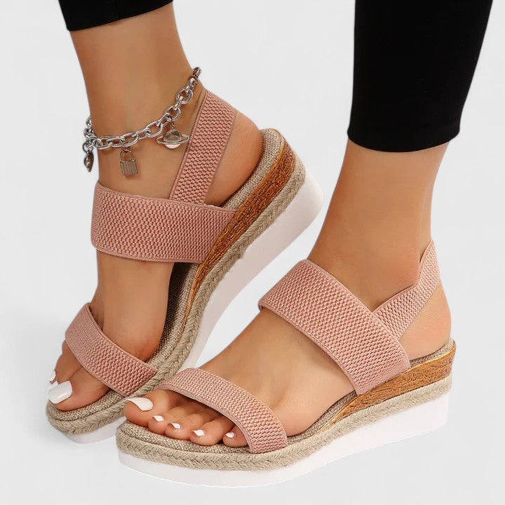 Women's Orthopaedic Espadrille Wedge Sandals Crisscross Strap