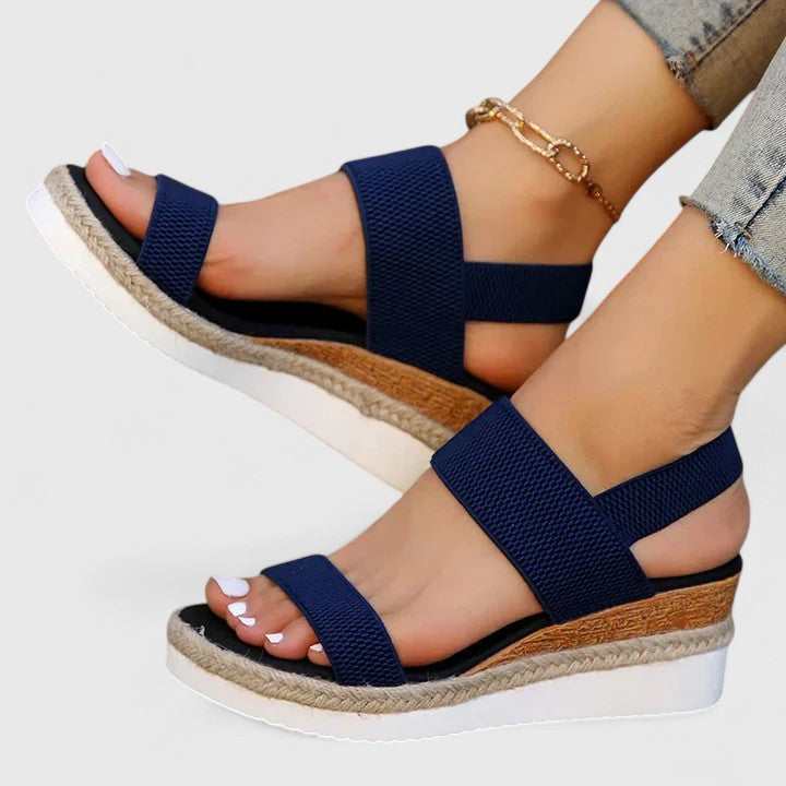 Women's Orthopaedic Espadrille Wedge Sandals Crisscross Strap