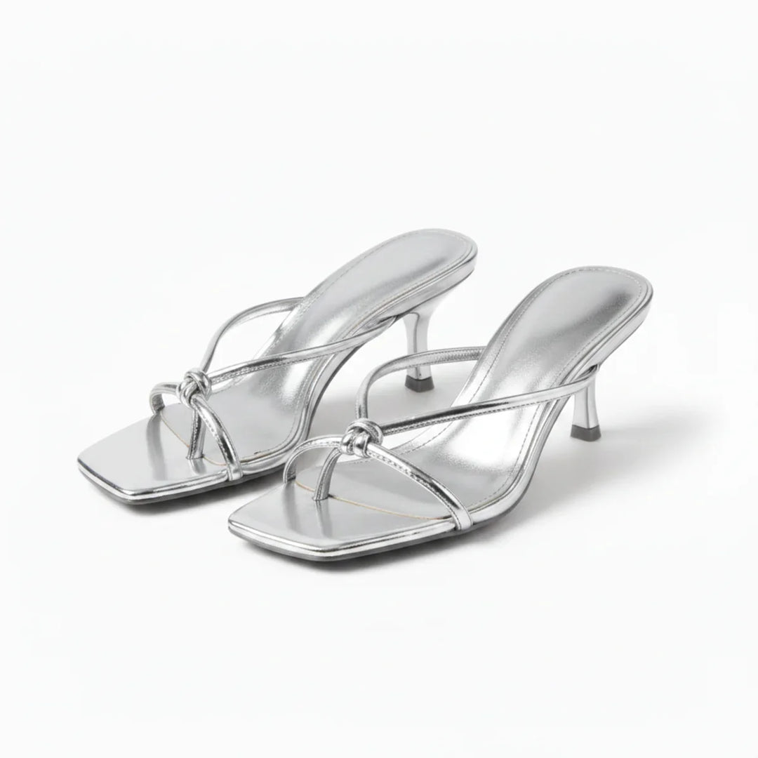 Women’s Orthopaedic Heeled Sandals – Elegant Knot Strap Fit