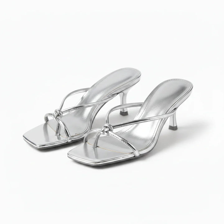 Women’s Orthopaedic Heeled Sandals – Elegant Knot Strap Fit
